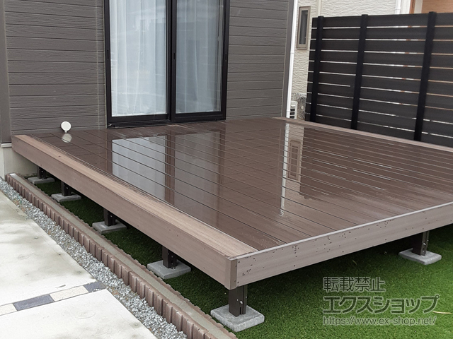 福島県南相馬市ののウッドデッキ 樹ら楽ステージ 木彫 施工例