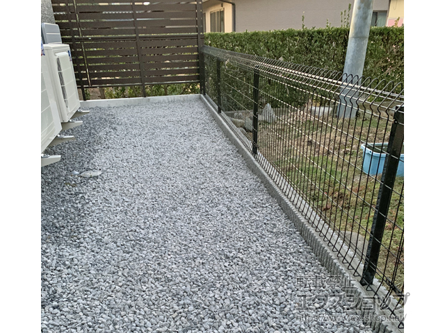 長野県須坂市ののフェンス・柵 メッシュフェンス G10-R 自由柱 施工例