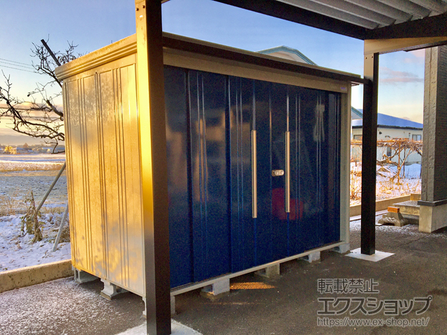 秋田県大館市のの物置・屋外倉庫 Mr.ストックマンダンディ 多雪型 2900×1590×2110（ND-S2915） ND-S2915-DB 施工例