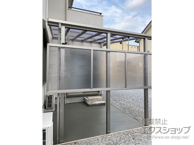 滋賀県守山市ののテラス屋根 ソラリア F型 テラスタイプ 単体 積雪〜20cm対応 施工例