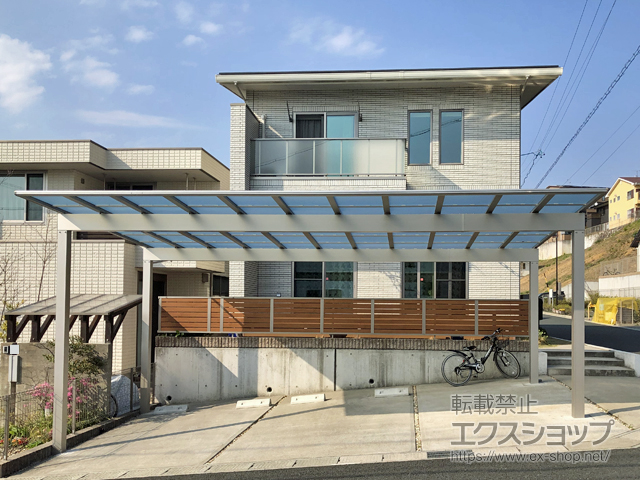 静岡県浜松市ののカーポート エフルージュ トリプル 積雪〜20cm対応 施工例