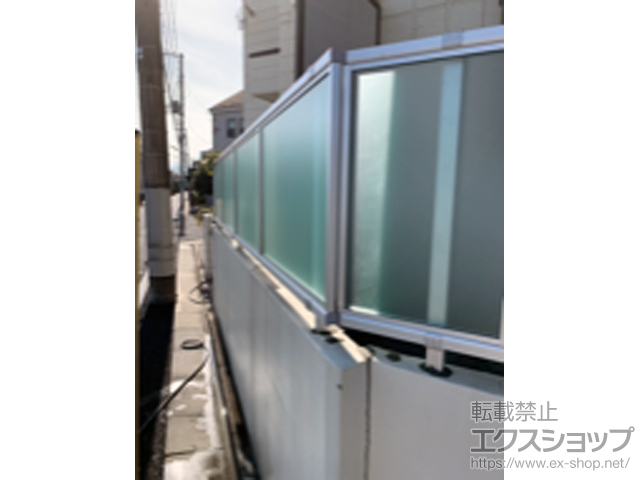 東京都世田谷区ののフェンス・柵 シンプレオフェンスP1型 目隠しポリカパネル 自由柱施工 施工例