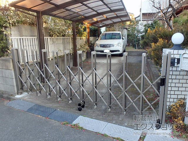 千葉県印旛郡栄町ののカーゲート トリップゲートII 1型 シンプル ノンレール 片開き 36S 施工例