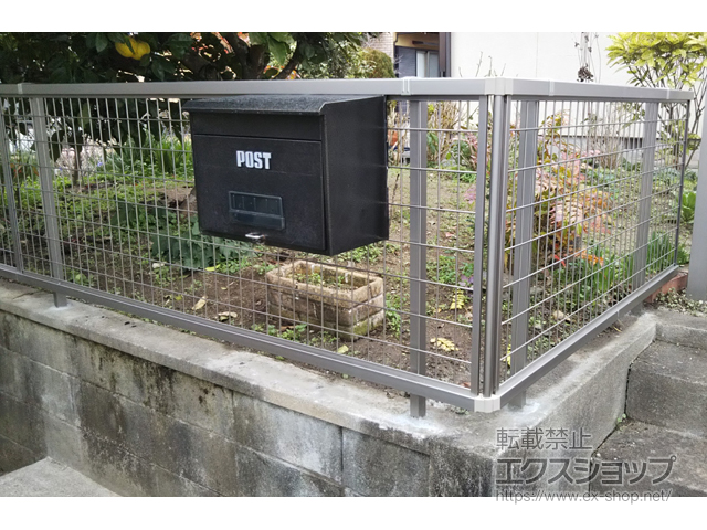 福岡県朝倉市ののフェンス・柵 アルメッシュフェンス1型 フリーポールタイプ 施工例
