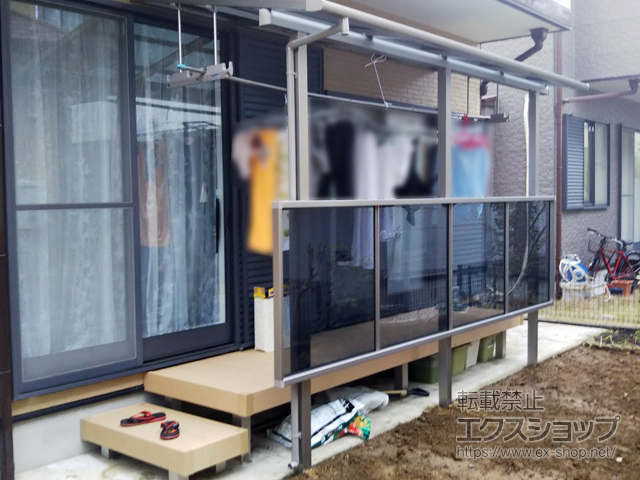 埼玉県吉川市ののテラス屋根 スピーネ F型 テラスタイプ 単体 積雪〜20cm対応 施工例