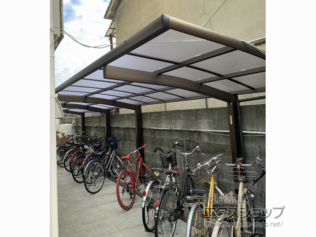 ののサイクルポート・駐輪場 レイナポートグランミニ 縦連棟積雪〜20cm対応 施工例