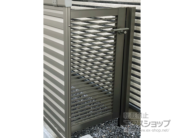 東京都墨田区のの門扉 プレスタ門扉 1型 細横桟 片開き 柱使用 施工例