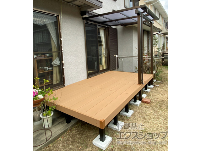 千葉県千葉市ののウッドデッキ リウッドデッキ 200 施工例