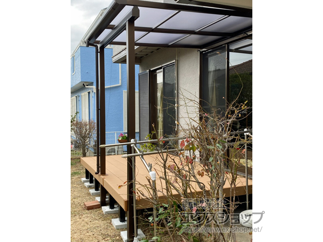 千葉県千葉市ののテラス屋根 ソラリア F型 テラスタイプ 単体 積雪〜20cm対応 施工例