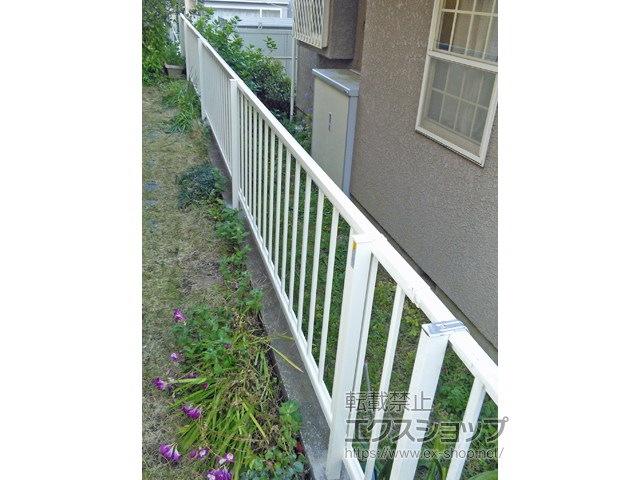 千葉県袖ケ浦市ののフェンス・柵 ミエッタフェンス 防犯たて格子タイプ　自由柱施工 施工例