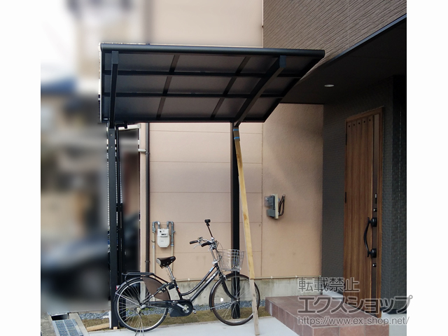 大阪府高槻市ののサイクルポート・駐輪場 ネスカRミニ (ラウンドスタイル) 積雪〜20cm対応 施工例