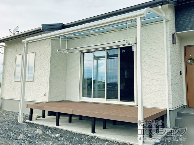 熊本県八代市ののテラス屋根 ソラリア R型 テラスタイプ 単体 積雪〜20cm対応 施工例