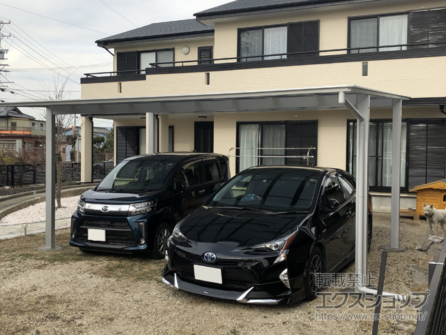 三重県四日市市ののカーポート ソリッドポート ワイド 積雪〜20cm対応 施工例