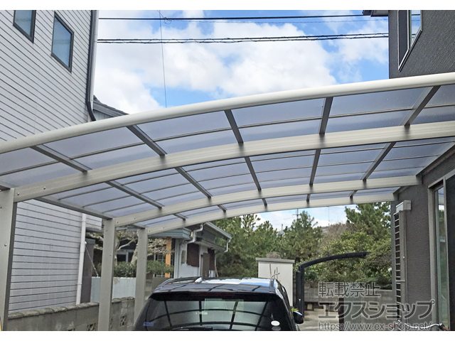 徳島県徳島市ののカーポート レイナベーカポートグラン 延長 積雪〜20cm対応 施工例
