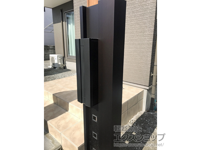 徳島県徳島市のの機能門柱・ポスト ルシアスポストユニット BK02型 施工例