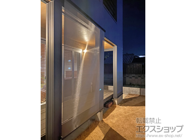 山口県防府市のlixil リクシル オーニング 日よけ施工例 スタイルシェード 壁付 木造 1