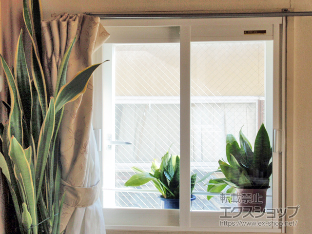 福岡県福岡市のの二重窓（内窓） プラマードU 引違い窓 2枚建 *戸先錠仕様 施工例