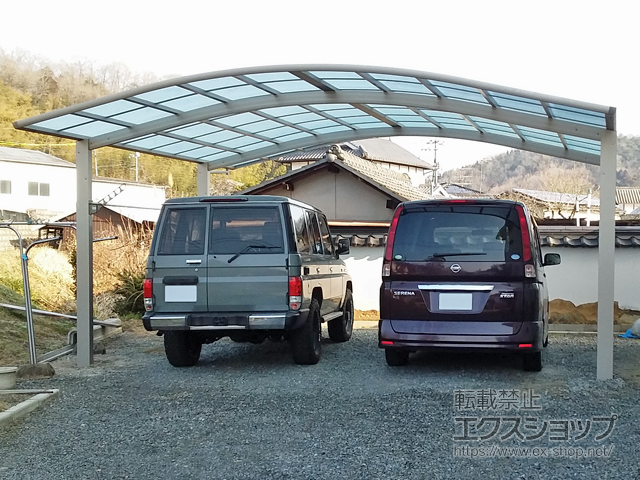 岡山県岡山市ののカーポート レイナツインポートグラン　積雪〜20cm対応 施工例