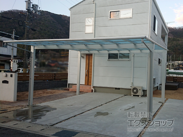 兵庫県宍粟市ののカーポート エフルージュ ツイン 積雪〜20cm対応 施工例