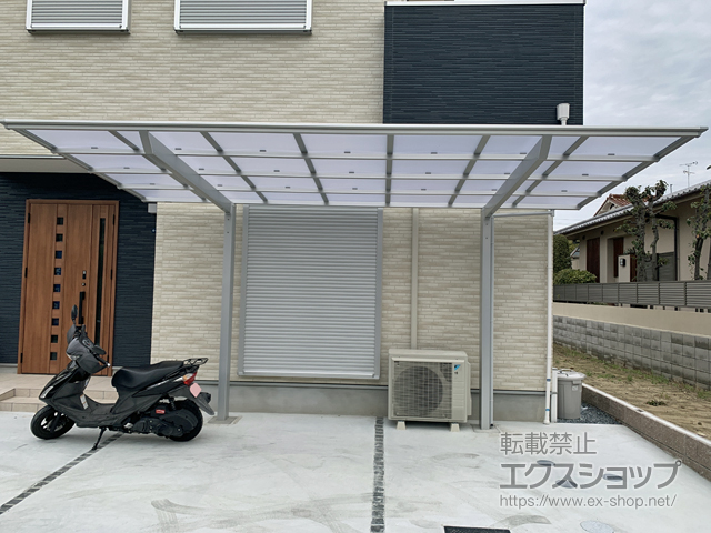大阪府八尾市ののカーポート ネスカF (フラットスタイル) 積雪〜20cm対応 施工例