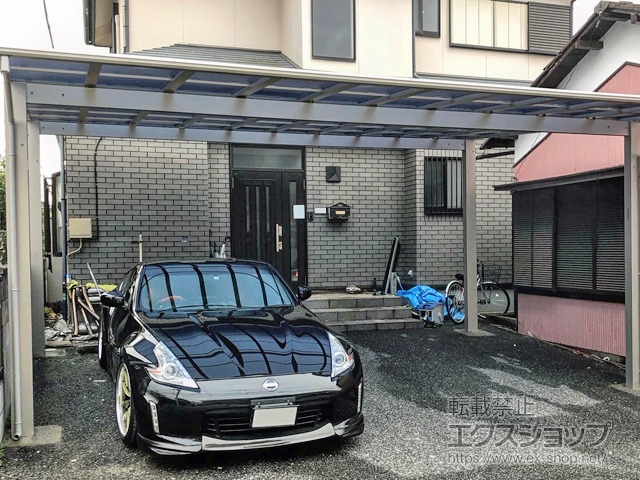 千葉県柏市ののカーポート エフルージュ ツイン 積雪〜20cm対応 施工例