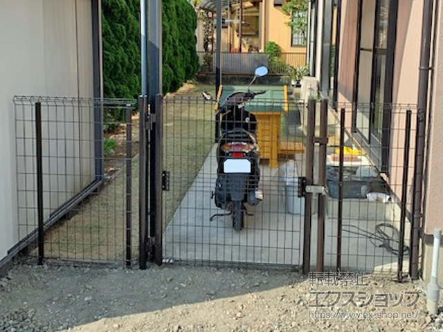 静岡県静岡市ののフェンス・柵 イーネットフェンス1F型 自由柱タイプ 施工例