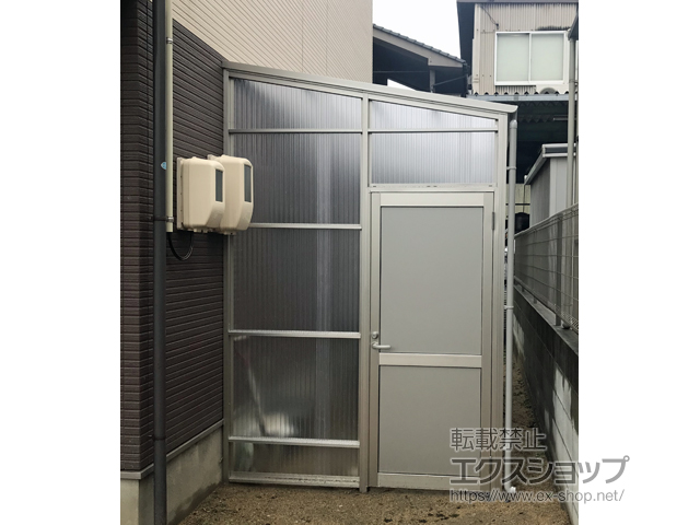 広島県福山市ののストックヤード ストックヤードII 片側ドア付きタイプ 積雪〜20cm対応 施工例