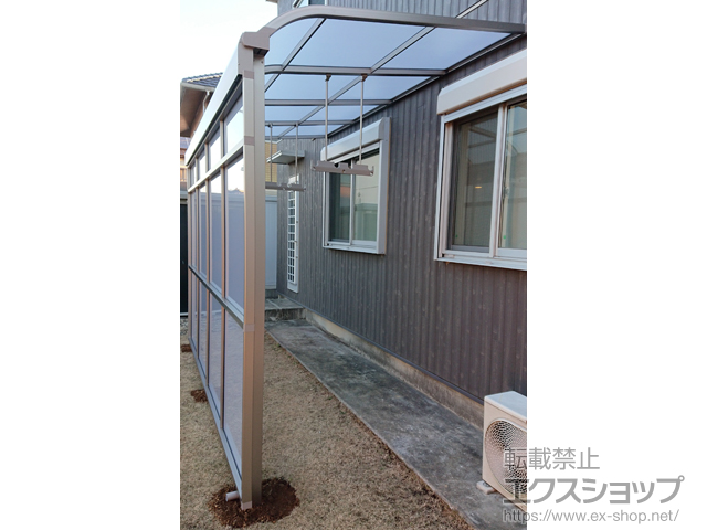 埼玉県深谷市ののストックヤード スピーネストックヤードＲ型 パネルタイプ スクリーン仕様 積雪〜20ｃｍ対応 施工例