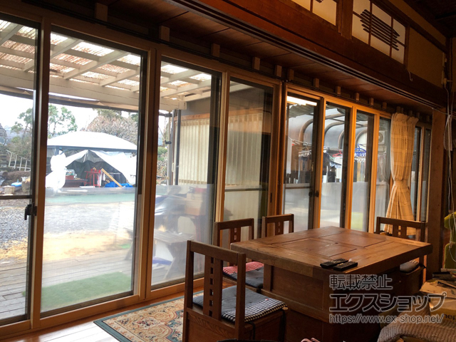 栃木県那須烏山市のの二重窓（内窓） プラマードU 引違い窓 4枚建 施工例