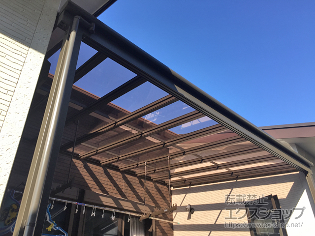 宮崎県宮崎市ののテラス屋根 スピーネ F型 テラスタイプ 単体 積雪〜20cm対応 施工例