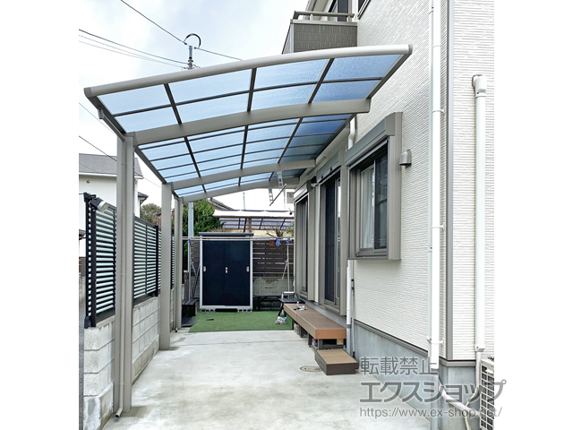 福岡県北九州市ののカーポート ネスカR (ラウンドスタイル) 延長 積雪〜20cm対応 施工例