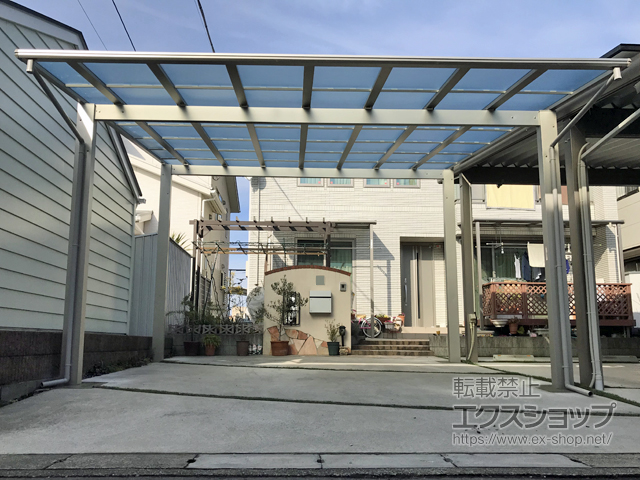 埼玉県越谷市ののカーポート エフルージュ ツイン 積雪〜20cm対応 施工例