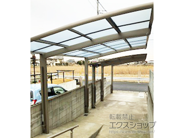 千葉県大網白里市ののカーポート ネスカR (ラウンドスタイル) 積雪〜20cm対応 施工例