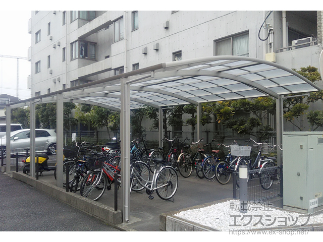 東京都葛飾区ののカーポート プレシオスポート ワイド 縦連棟 積雪〜20cm対応 施工例