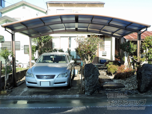 福岡県宗像市ののカーポート プレシオスポート ワイド 積雪〜20cm対応 施工例