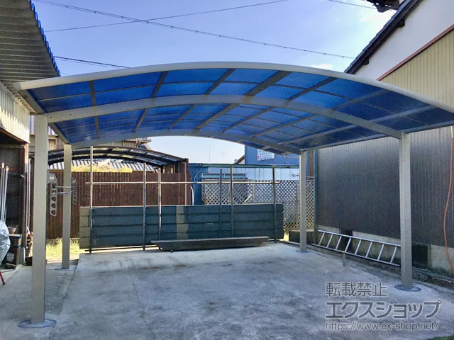 兵庫県小野市のYKKAPのカーポート レイナツインポートグラン 積雪〜20cm対応 施工例