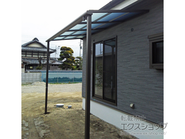 愛媛県松山市ののテラス屋根 スピーネ F型 テラスタイプ 単体 積雪〜20cm対応 施工例