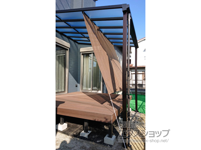 大分県日田市ののテラス屋根 ソラリア F型 テラスタイプ 単体 積雪〜20cm対応 施工例