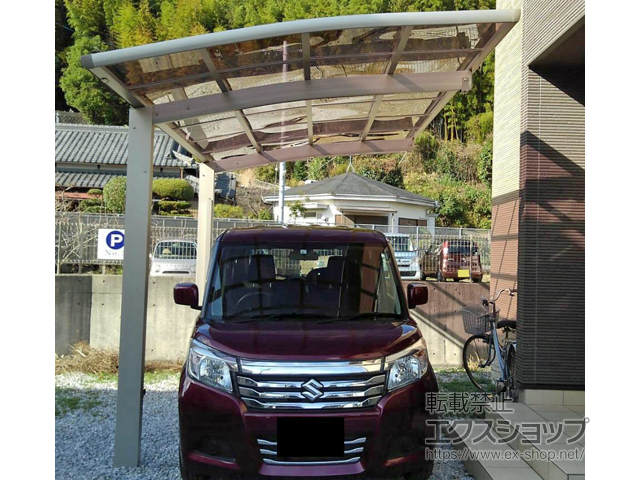 高知県高知市ののカーポート レイナポートグラン 耐風圧強度仕様 積雪〜30cm対応 施工例