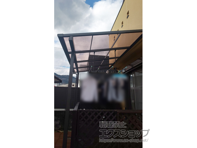 京都府亀岡市ののテラス屋根 スピーネ F型 テラスタイプ 単体 積雪〜20cm対応 施工例