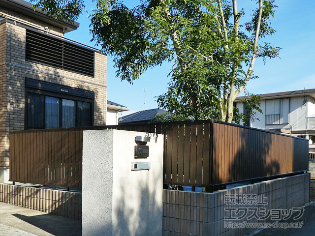 千葉県四街道市ののフェンス・柵 シャトレナ M2型　フリー支柱タイプ 施工例