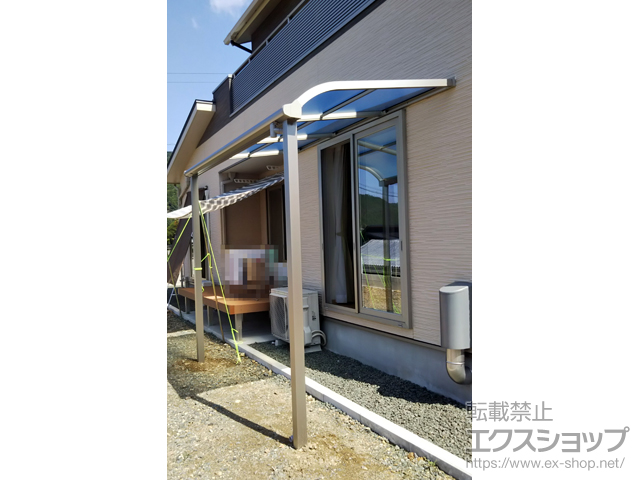 愛媛県西予市ののテラス屋根 ソラリア R型 テラスタイプ 単体 積雪〜20cm対応 施工例