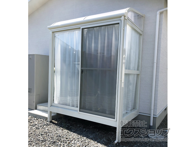 長野県伊那市ののテラス囲い・サンルーム サニージュ R型 床納まり ランマ無 積雪〜20cm対応 施工例