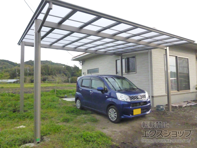 大分県由布市ののカーポート ネスカF (フラットスタイル) ワイド 積雪〜20cm対応 施工例
