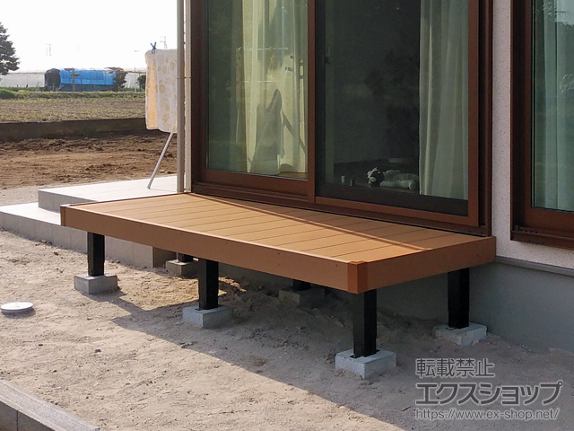 鹿児島県出水市ののウッドデッキ リウッドデッキ 200 施工例