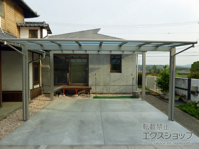 兵庫県神戸市ののカーポート エフルージュ ツイン 積雪〜20cm対応 施工例