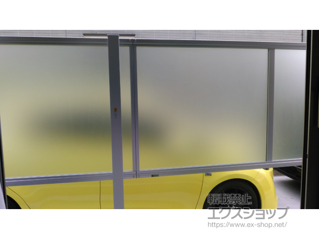 東京都足立区ののフェンス・柵 シンプレオフェンスP1型 目隠しポリカパネル 2段支柱 自立建て用（パネル1段） 施工例