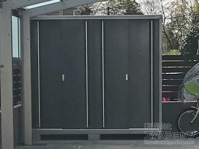 神奈川県横浜市のの物置・屋外倉庫 シンプリー 一般型 2160×905×1903 MJX-219E-P-PG 施工例