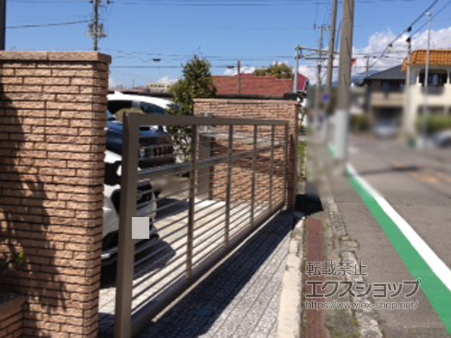 静岡県沼津市ののカーゲート ラビーネ1型 ワイド 電動式 施工例