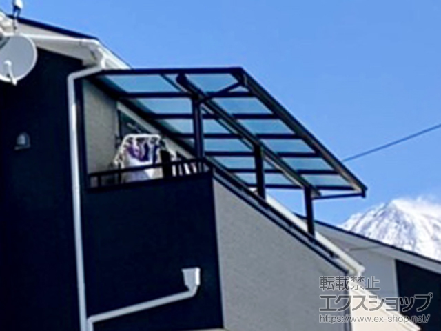 静岡県富士宮市ののバルコニー・ベランダ屋根 ヴェクターテラス F型 屋根タイプ 連棟 積雪〜20cm対応 施工例